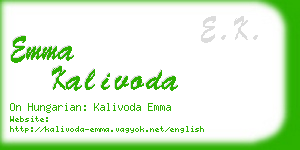 emma kalivoda business card